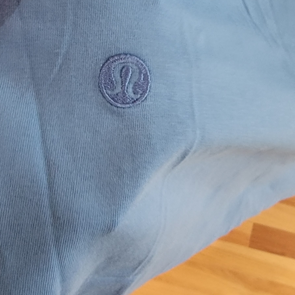 Lululemon Light Blue Crew with Embroidered Logo